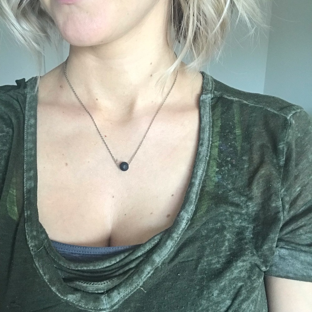 Lava rock diffuser necklace
